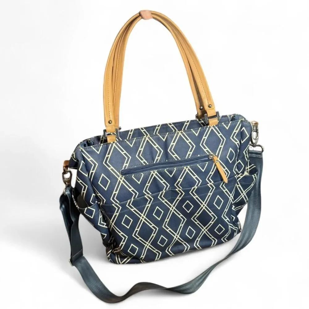 Petunia Pickle Bottom City Carryall Navy & white Diaper Baby Bag